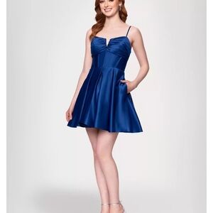 Blondie Nites Royal Blue Mini Dress